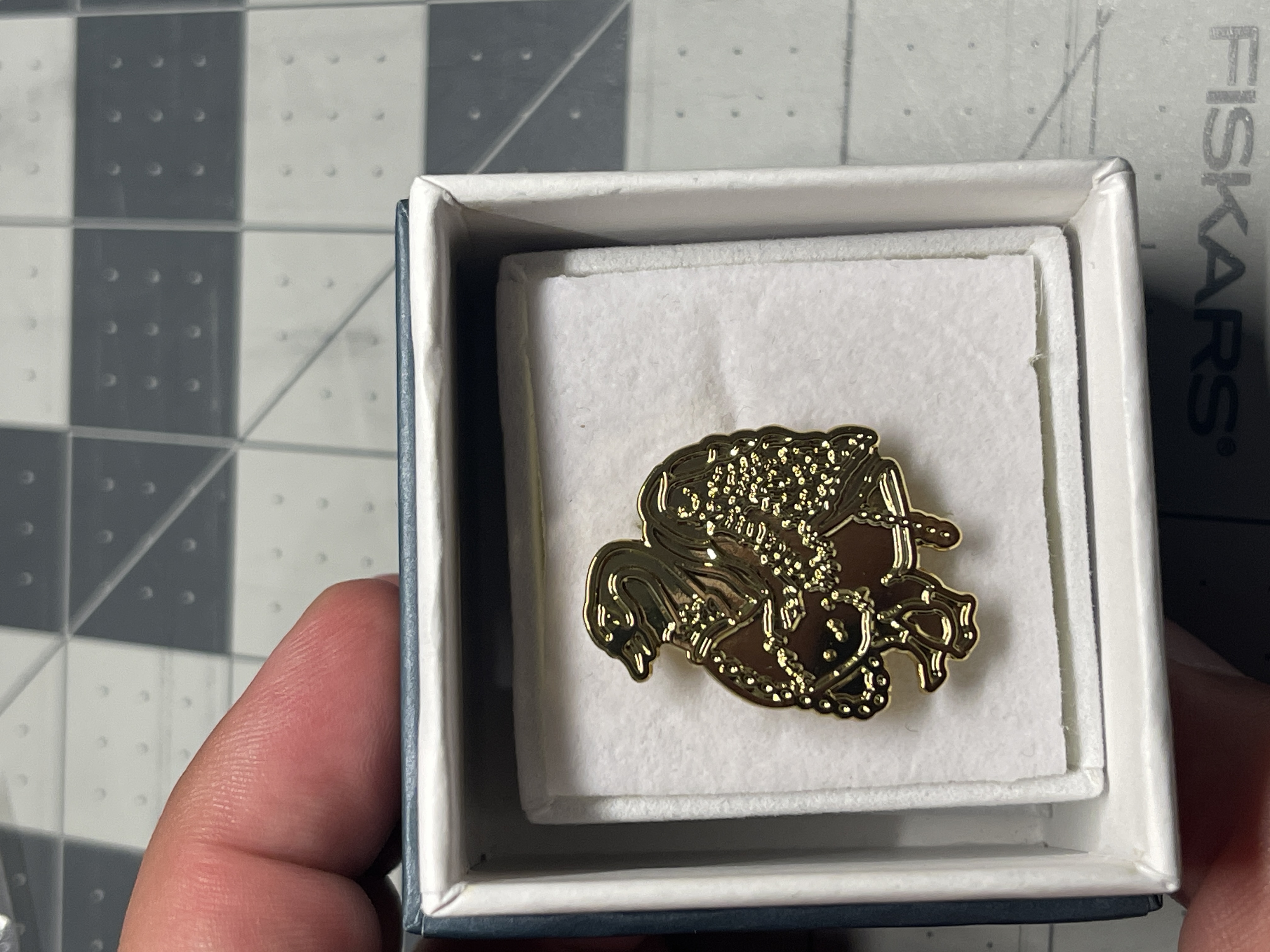 Gold Enamel Lapel Pin