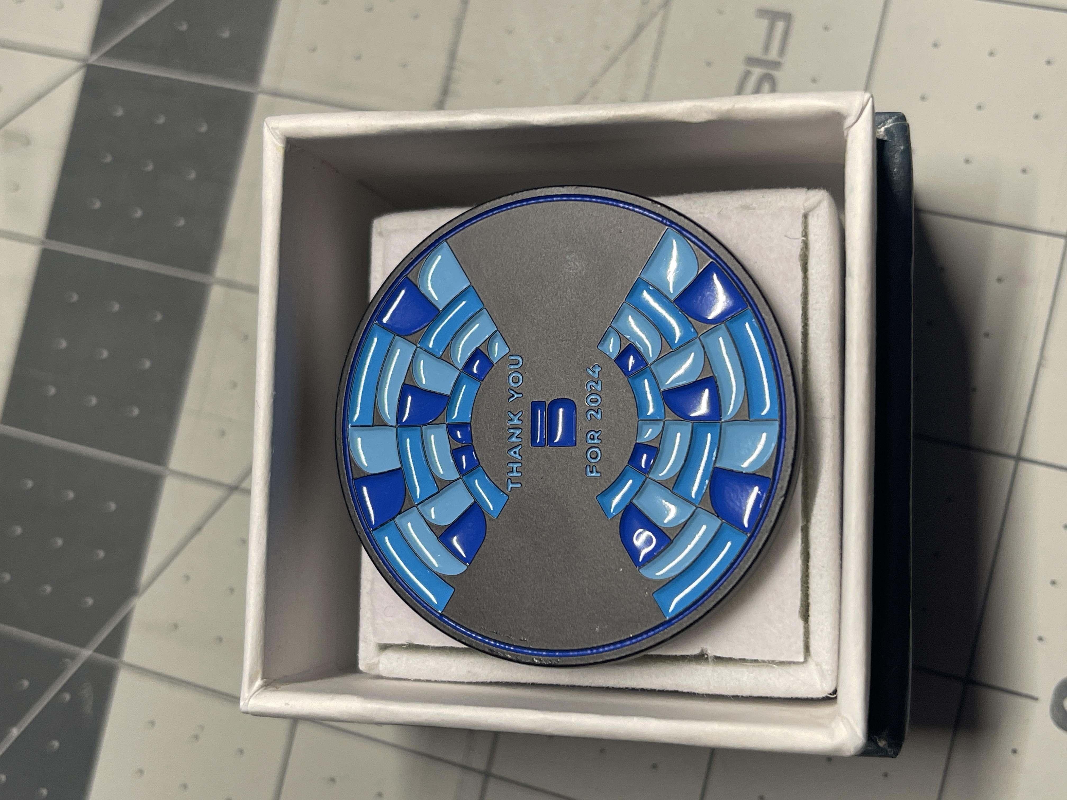Custom Blue Enamel Challenge Coin